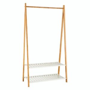 Wooden Clothes Rail With Shoe Rack