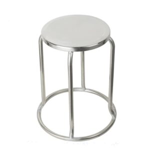 Modern Industrial Style Stainless Steel Round Stool Bar Stool